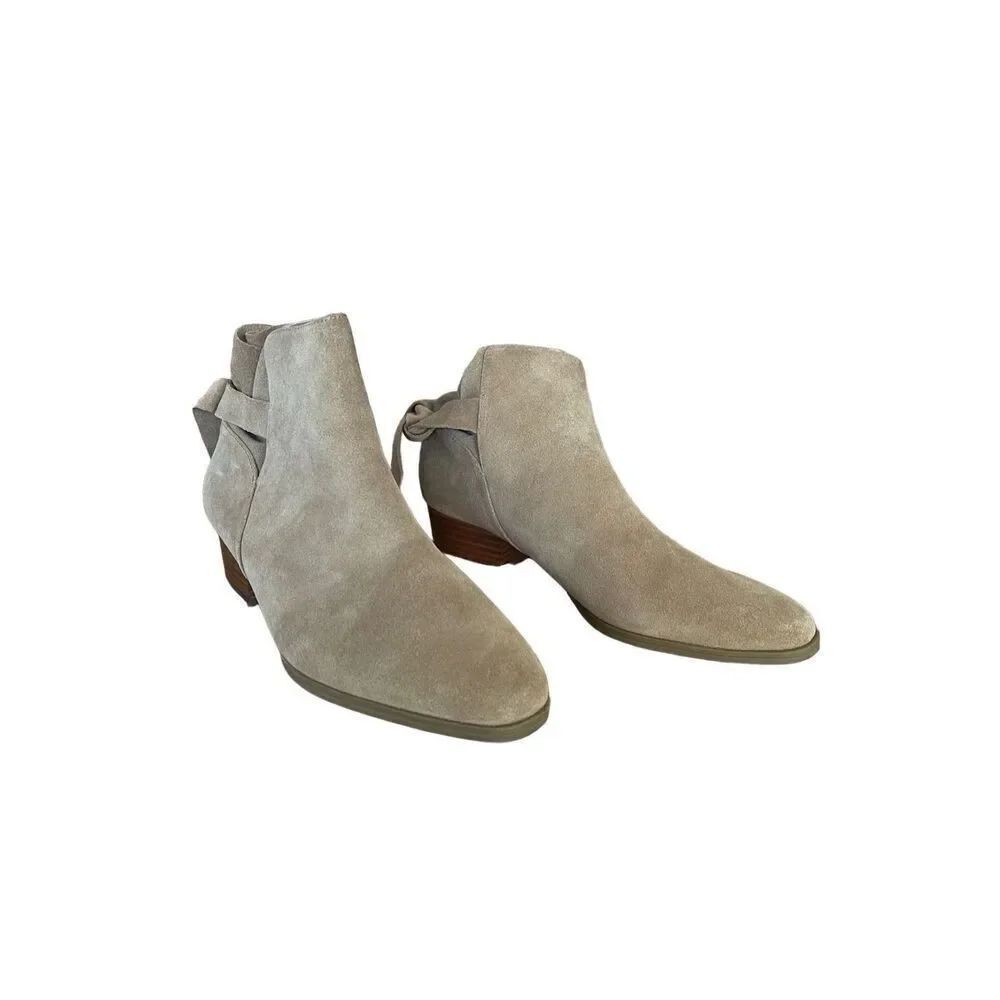 Aerosoles Womens Tan Suede Leather Upper Crosswalk Ankle Boots Size 8.5